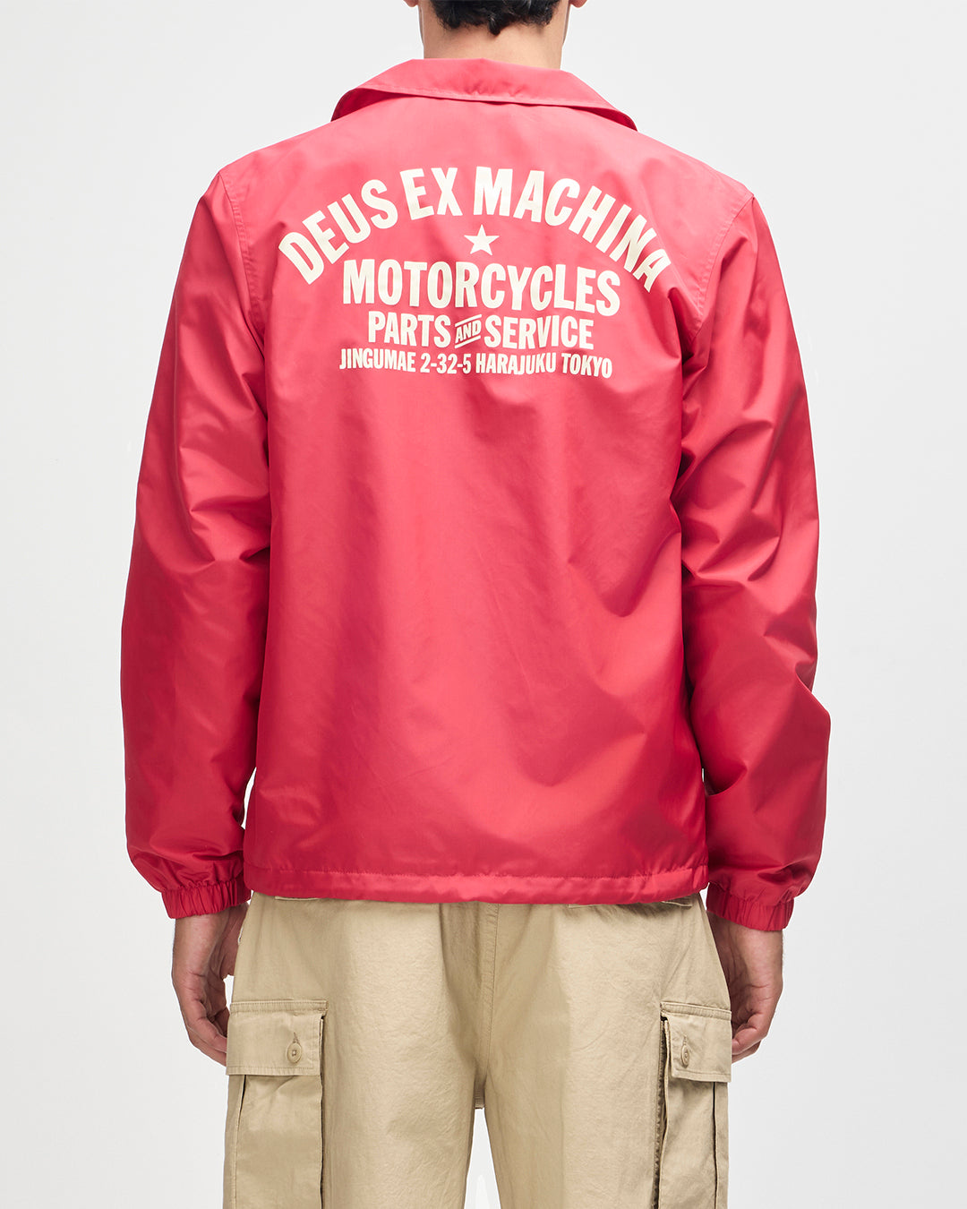 Jackets | Deus Ex Machina | Harajuku Coach - Melon Red – Deus Ex