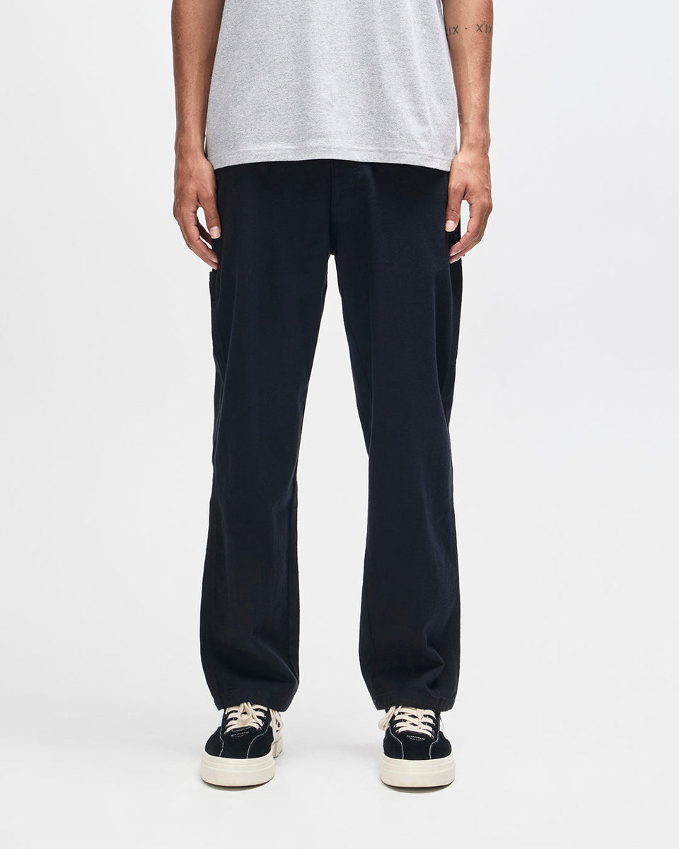 Pants | Deus Ex Machina | Big Fella Chambray Pant - Black – Deus Ex ...