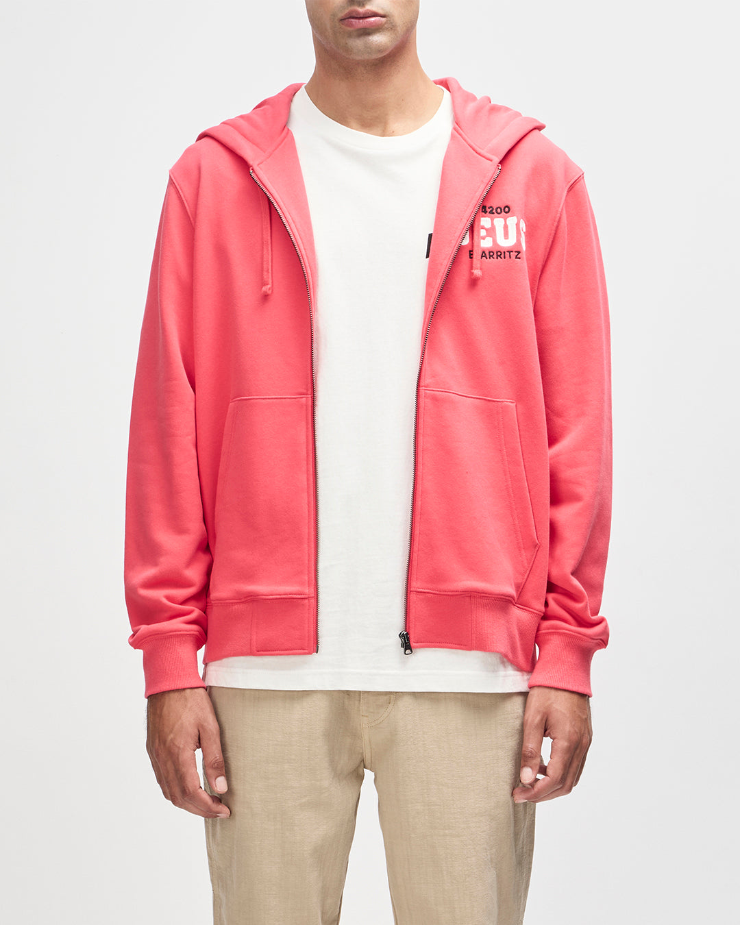 Sweaters | Deus Ex Machina | Buck Up Zip Hoodie - Melon Red – Deus