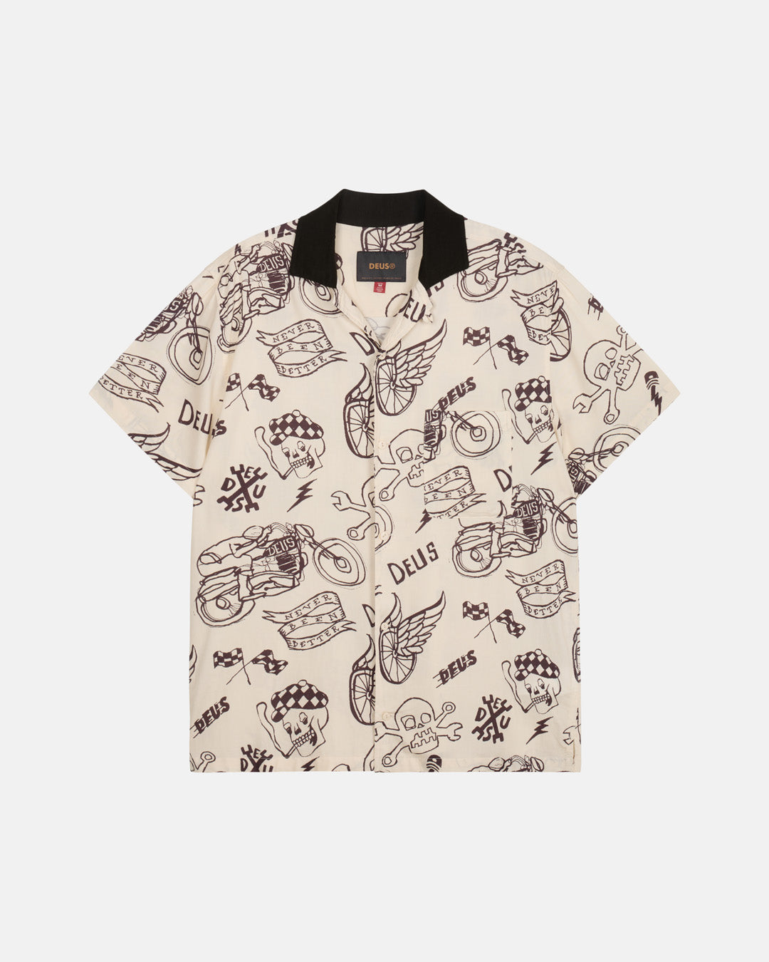 Shirts | Deus Ex Machina | Doodle Ss Shirt - Ivory – Deus Ex