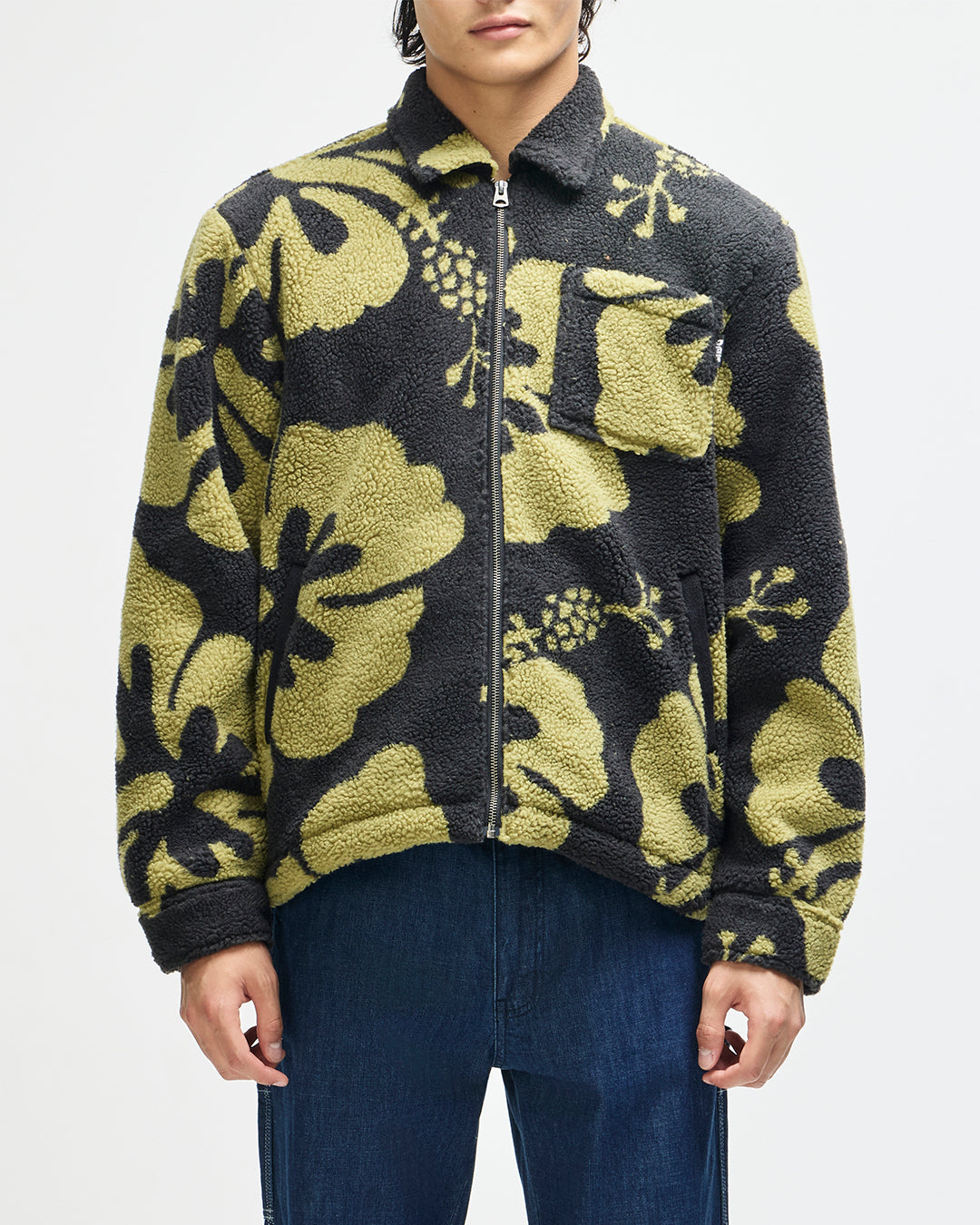 Jackets | Deus Ex Machina | Oahu Sherpa Jacket - Anthracite Grey