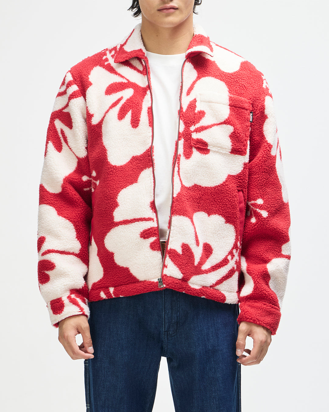 Jackets | Deus Ex Machina | Oahu Sherpa Jacket - Cherry Red – Deus