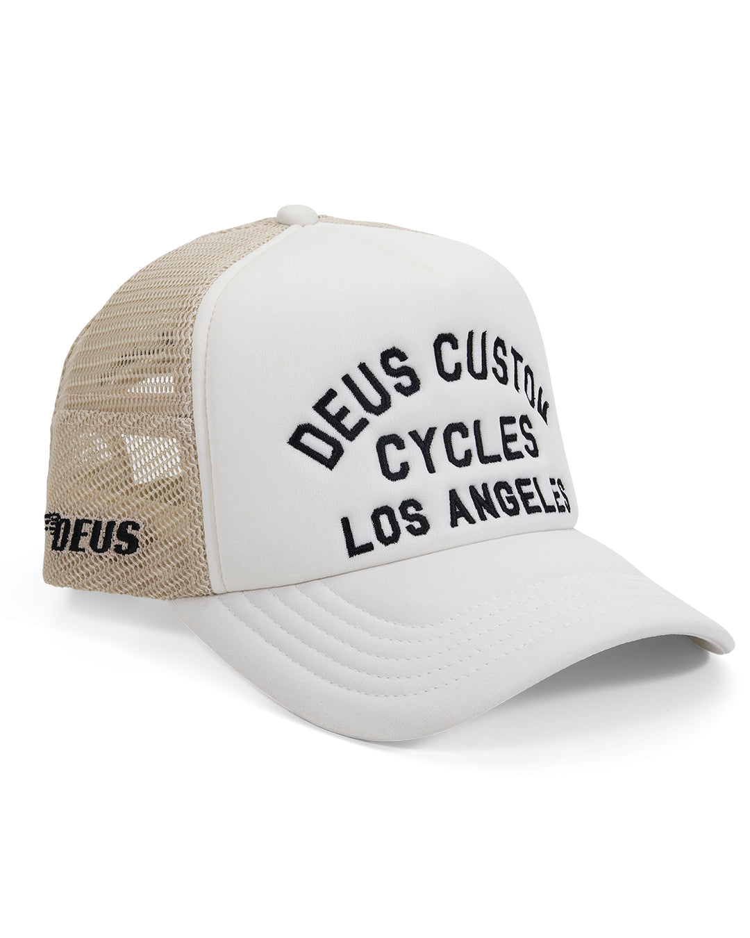 Gorra Trucker Deus Citadel - Color Blanco Sucio, Ajustable, De Algodón Y Nylon