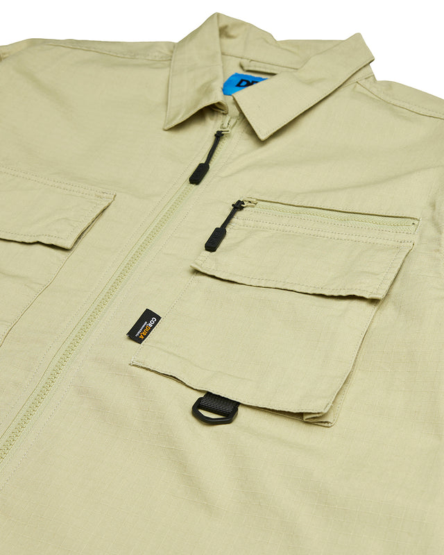 Onshore Zip Shirt - Sage Green