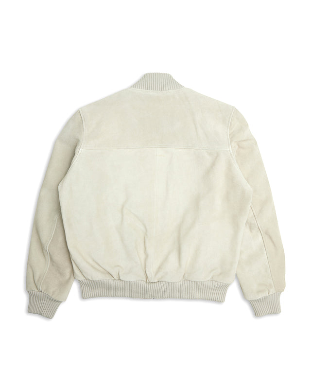 Thunder Suede Bomber - Dirty White