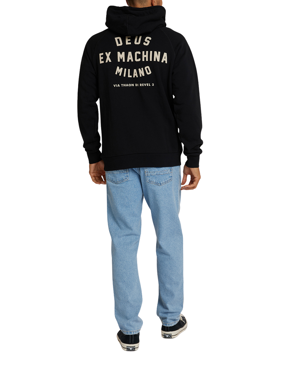 Milano Address Hoodie Black Deus Ex Machina Europe