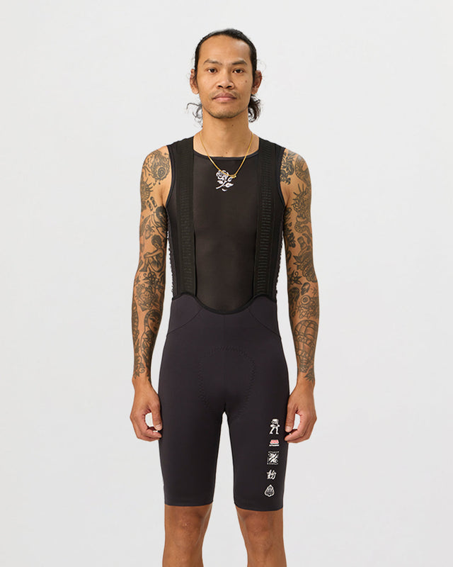 Deus Ex Attaquer Rose Bib Short - Black