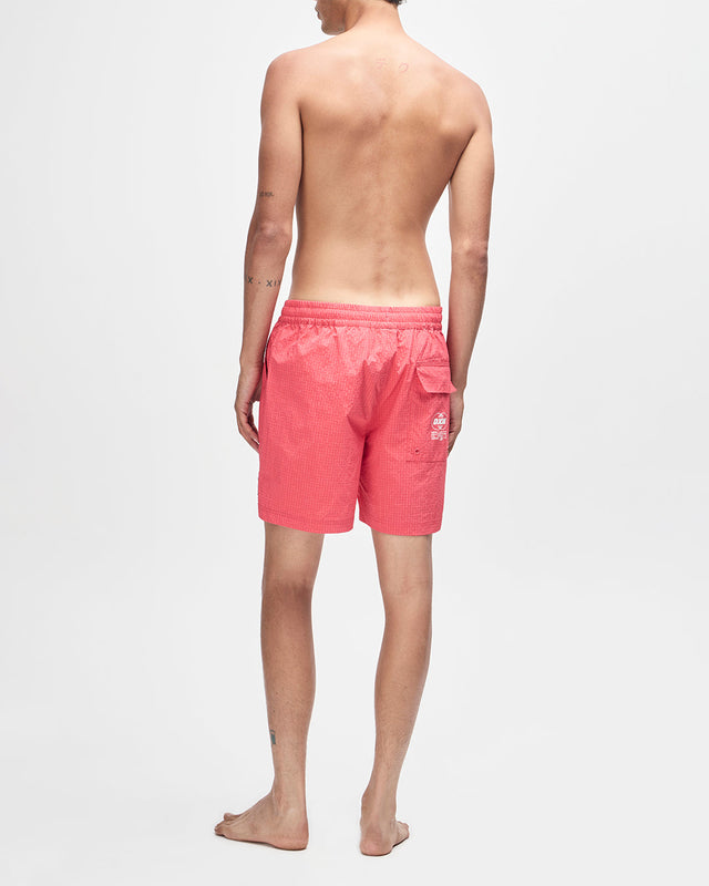 Bañador corto de servicio - Rojo melón