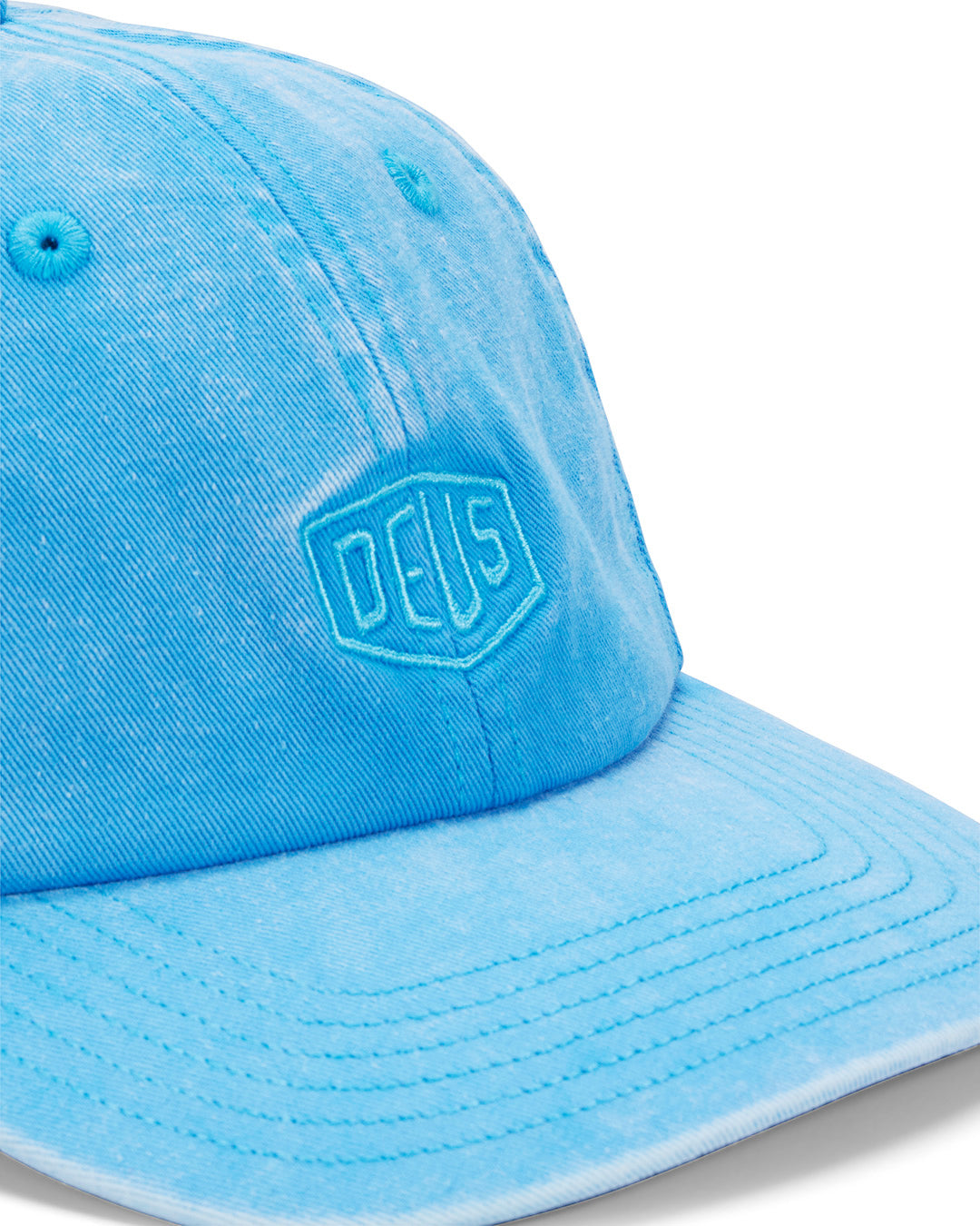 Hats | Deus Ex Machina | Shield Garment Dyed Dad Cap - Bonnie Blue
