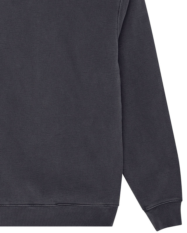 Shield Garment Dyed Zip Hoodie - Black