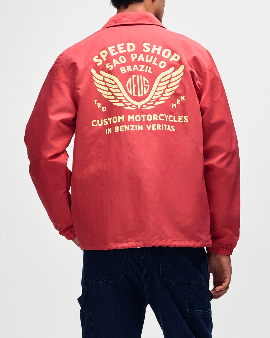 Jackets | Deus Ex Machina | Munificence Nylon Coach - Melon Red