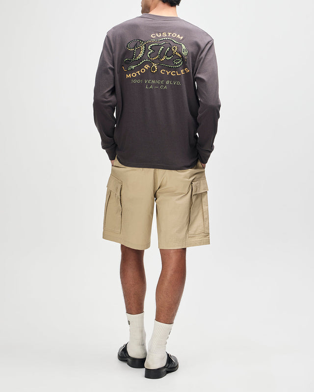 Danger Noodle Ls Tee - Anthracite