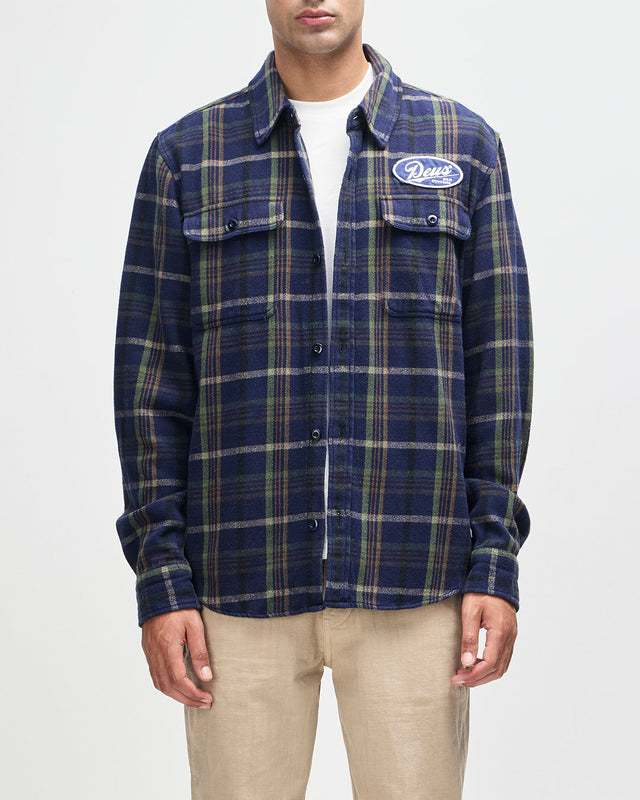 D261MSH304-VacayCheckShirt-Navy