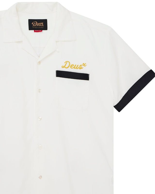 Hisssterical Bowling Shirt - Vintage White