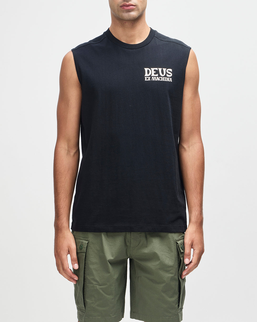 Muscle Tops | Deus Ex Machina | Chinook Muscle - Black – Deus Ex
