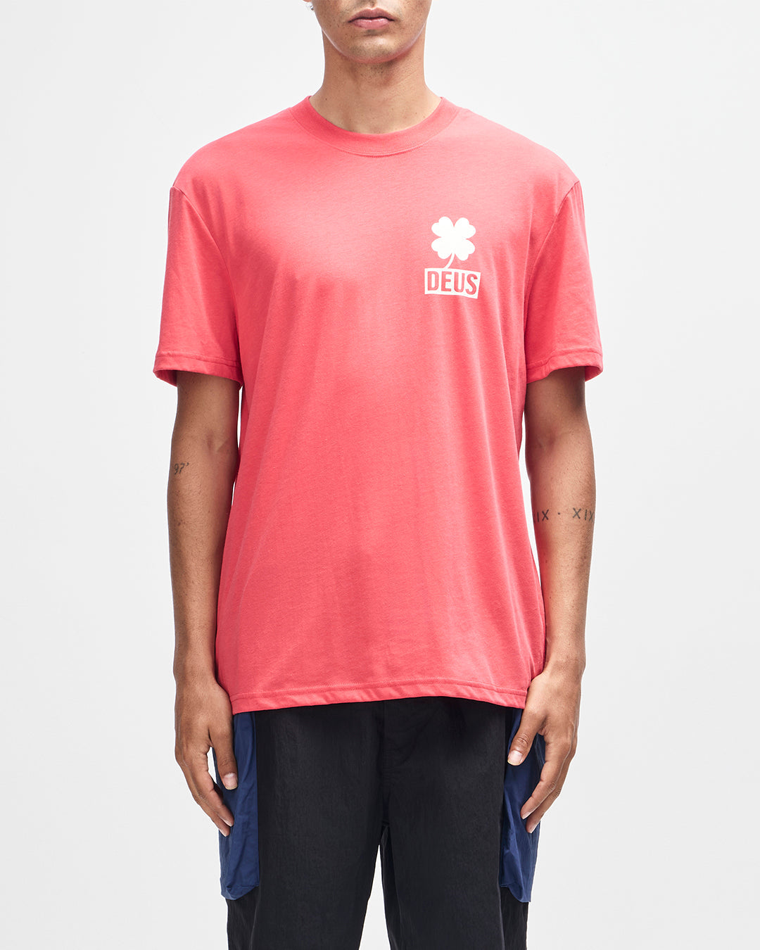 T-Shirts | Deus Ex Machina | Quad Tee - Melon Red – Deus Ex