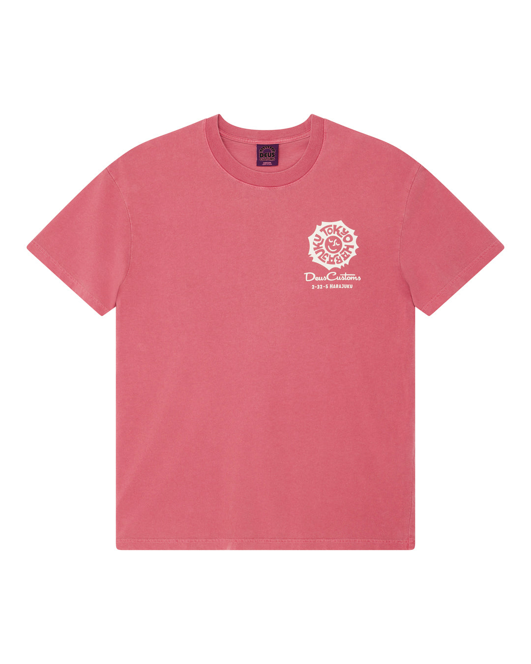 T-Shirts | Deus Ex Machina | Tokyo Address Tee - Melon Red – Deus