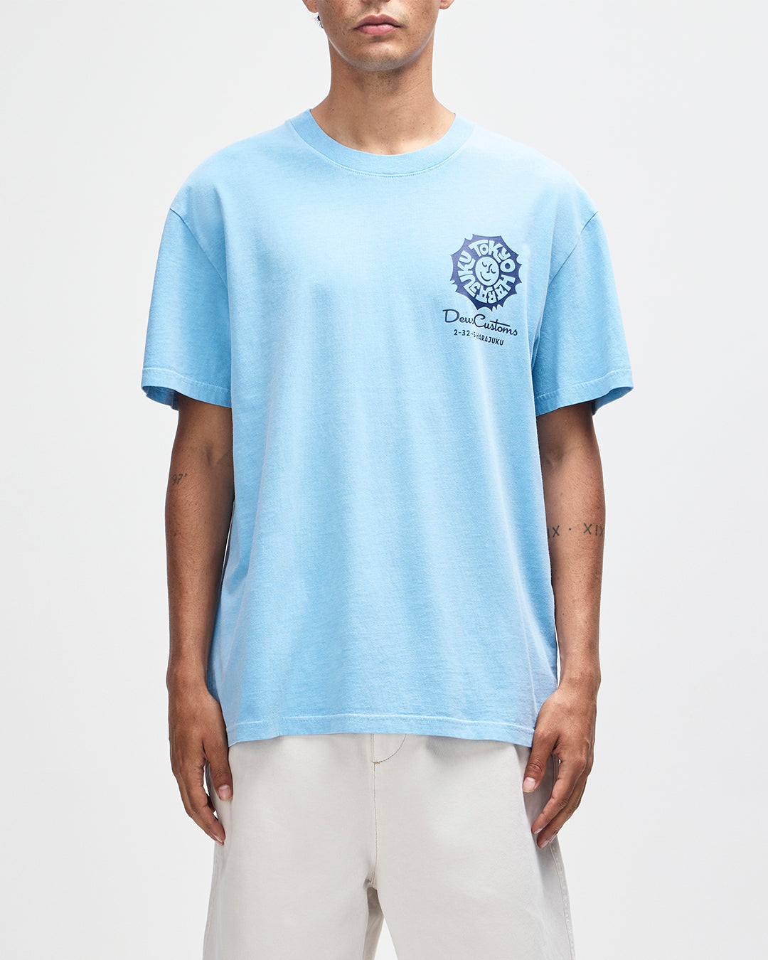T-Shirts | Deus Ex Machina | Tokyo Address Tee - Bonnie Blue