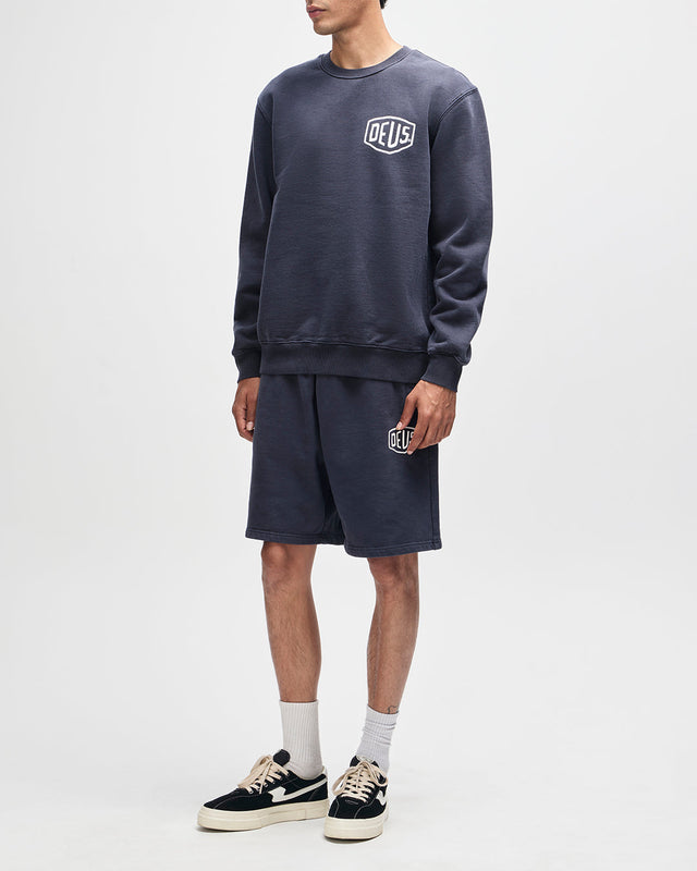 Shield Garment Dyed Track Short - Black