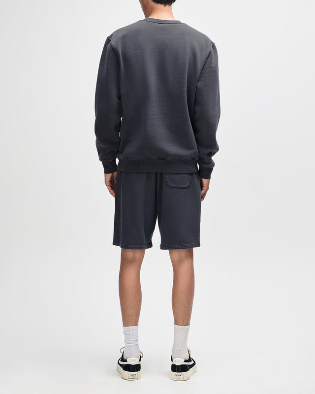 Shield Garment Dyed Track Short - Black