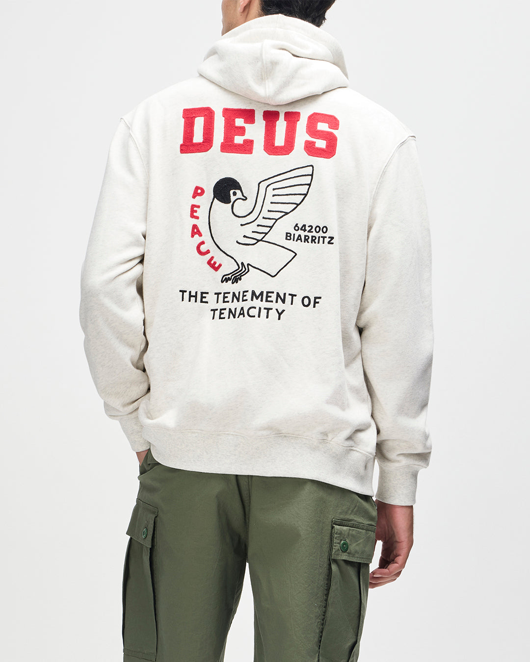 Sweaters | Deus Ex Machina | Buck Up Zip Hoodie - Lt Grey Marle