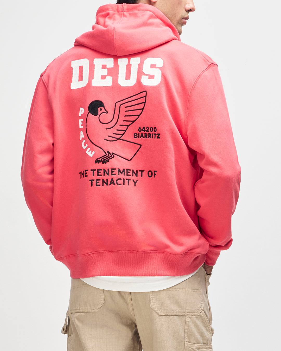 Sweaters | Deus Ex Machina | Buck Up Zip Hoodie - Melon Red – Deus