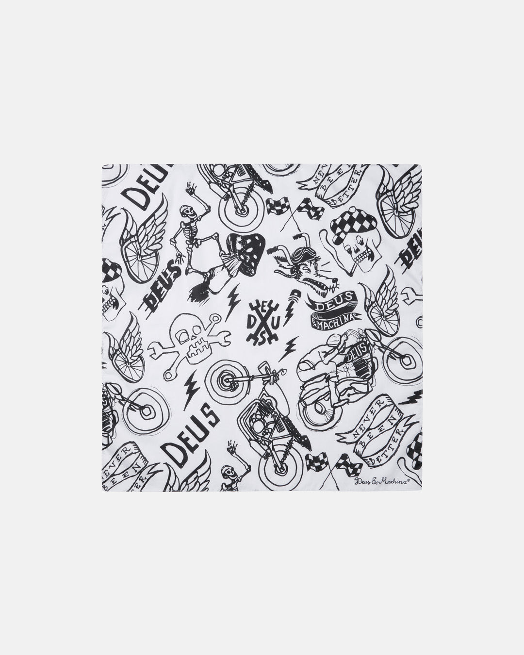 Bandanas | Deus Ex Machina | Doodle Bandana - White – Deus Ex