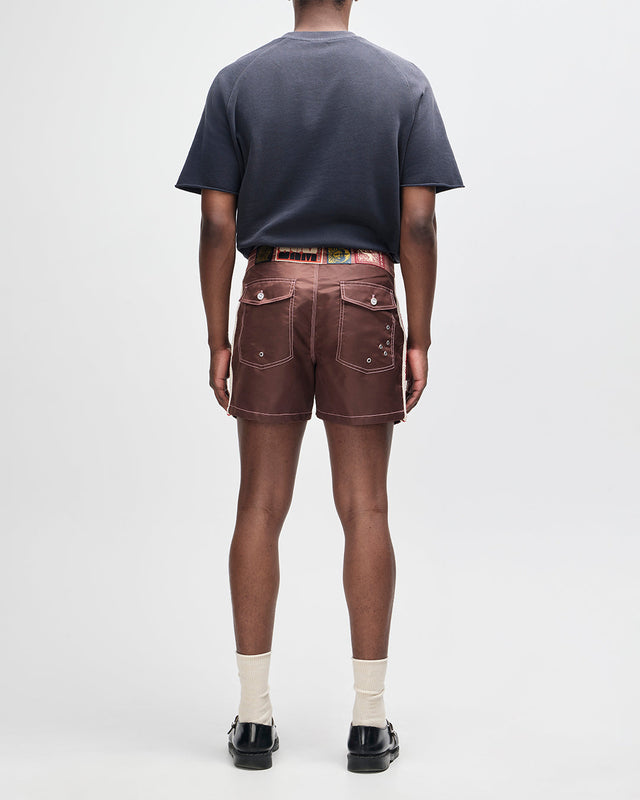 Short Short Boardshort - Ruby Red