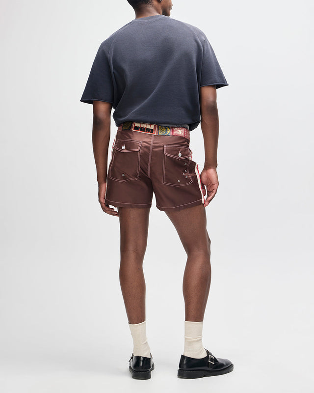 Short Short Boardshort - Ruby Red