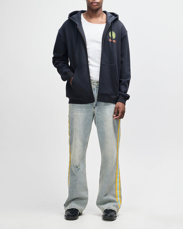 Strata Zip Hoodie - Black