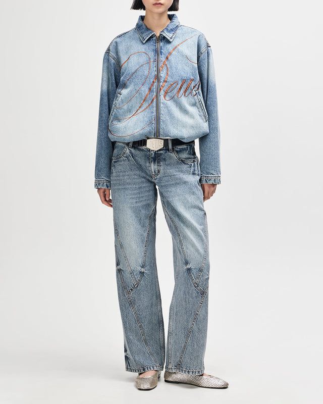 Grand Raid Denim Bomber - Stonewash Indigo