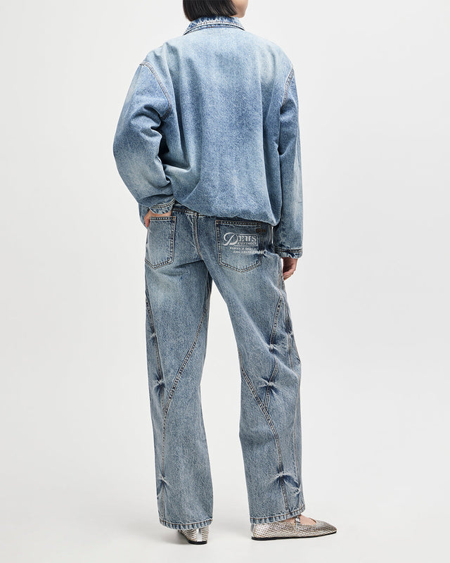 Grand Raid Denim Bomber - Stonewash Indigo