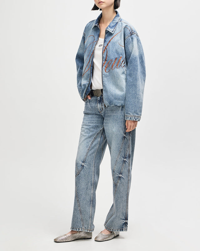 Grand Raid Denim Bomber - Stonewash Indigo