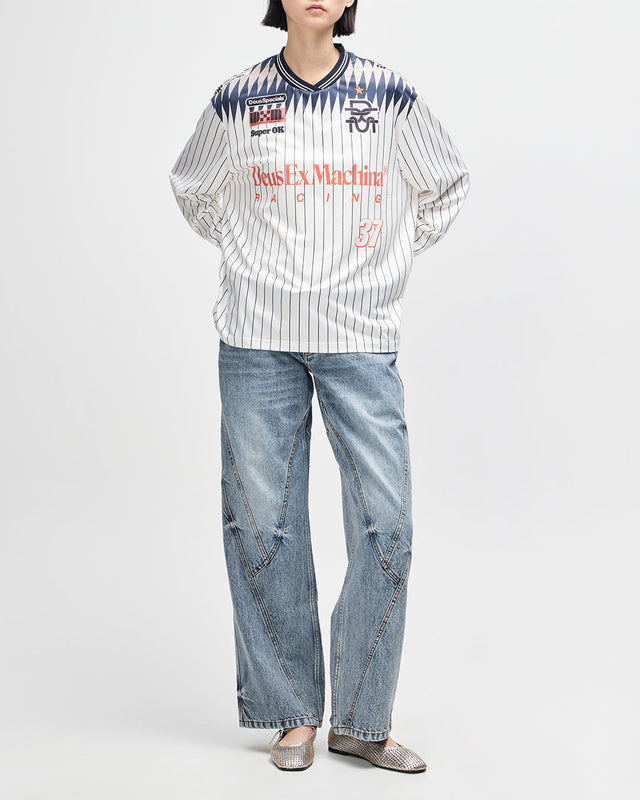 Arrii Moto Jersey - Flame Whisper White