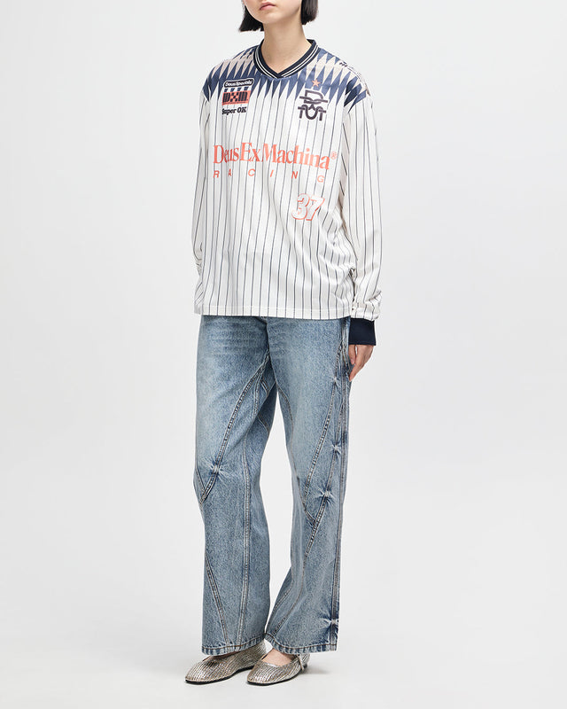 Arrii Moto Jersey - Flame Whisper White