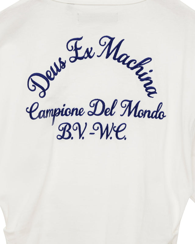 Christine Embro Tee Dress - Antique White