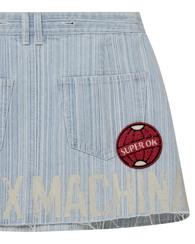 W. Tilt Mini Skirt - Light Indigo