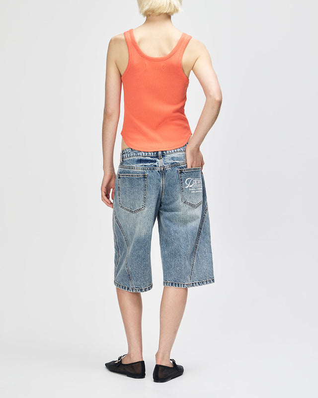 Grand Raid Denim Jean Short - Stonewash Indigo