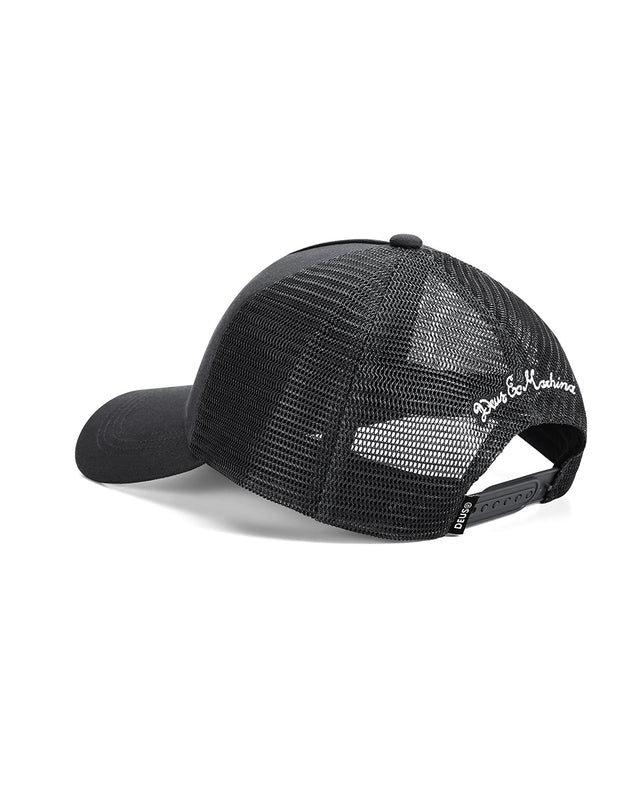 Venice Address Trucker Black Studio Back View 