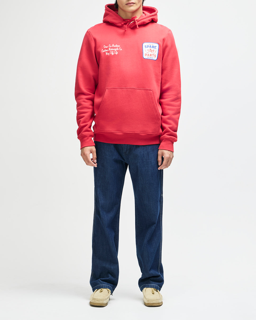 Fleece | Deus Ex Machina | Mudflap Hoodie - Cherry Red – Deus Ex