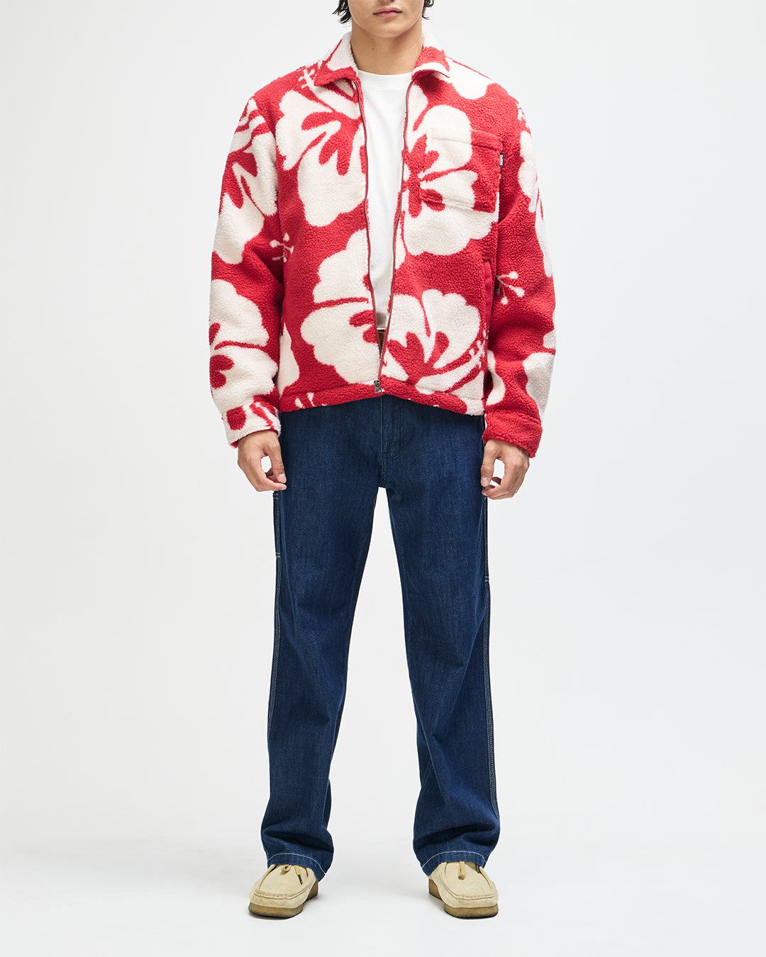 Jackets | Deus Ex Machina | Oahu Sherpa Jacket - Cherry Red – Deus