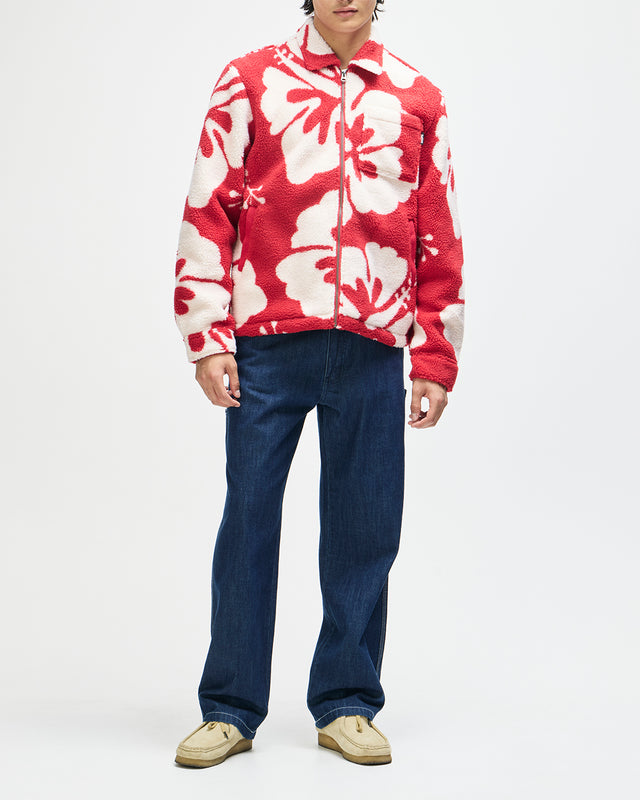 Oahu Sherpa Jacket - Cherry Red