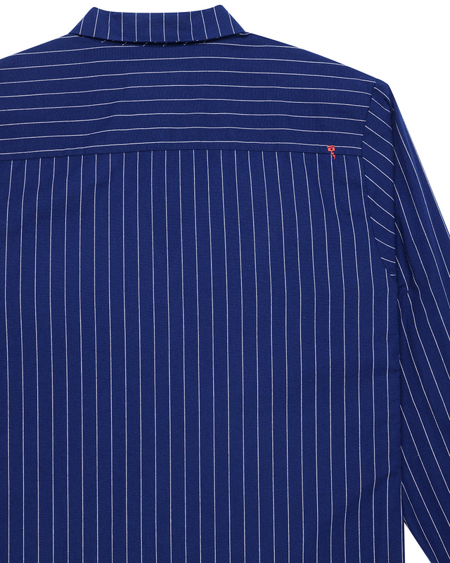 Forecourt Stripe Shirt - Mechanic Blue