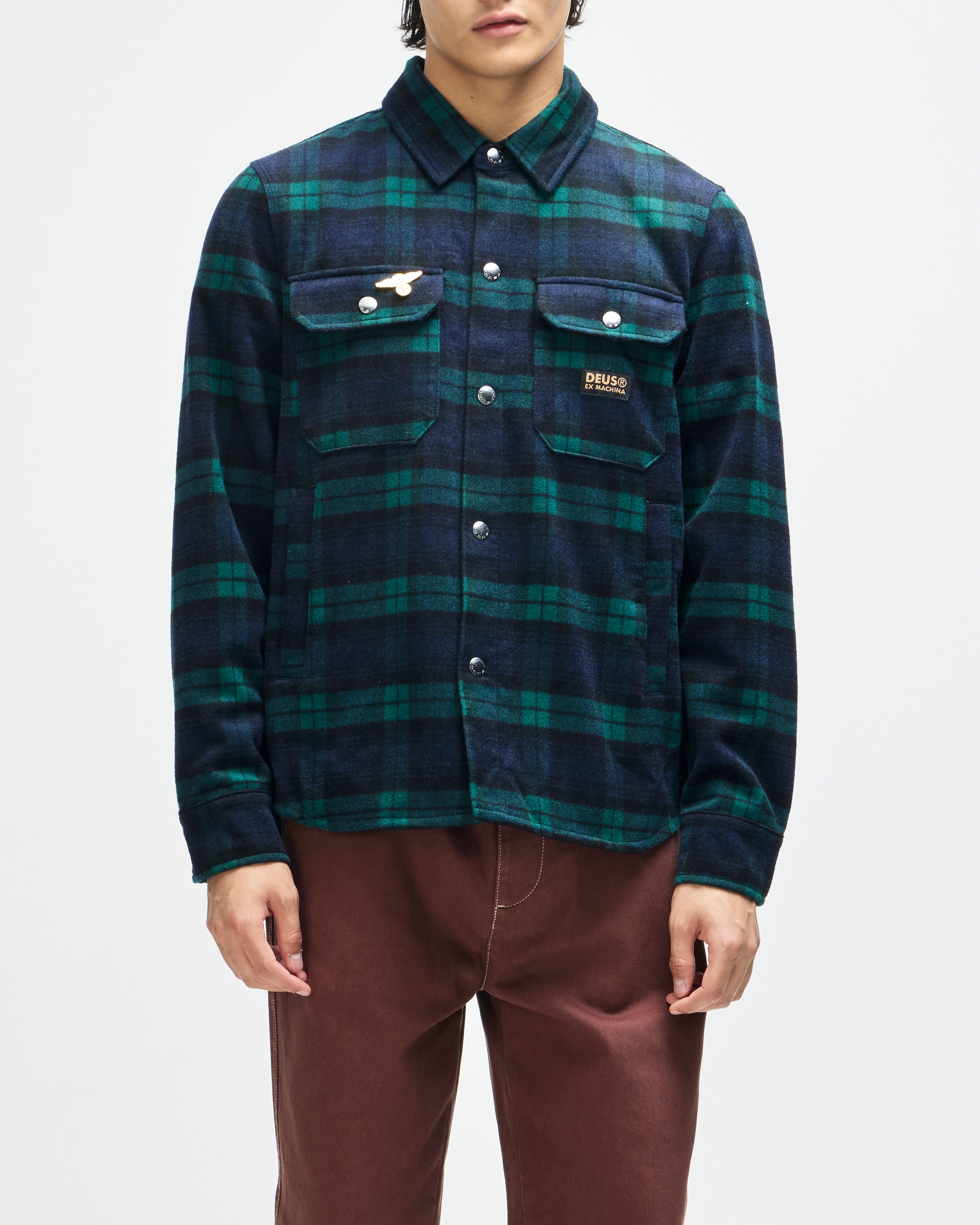 Shirts | Deus Ex Machina | Maxwell Check Shirt - Green Check
