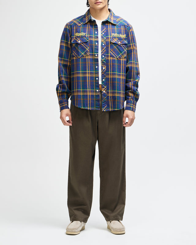 Reality Wreckers Check Shirt - Mechanic Blue Check
