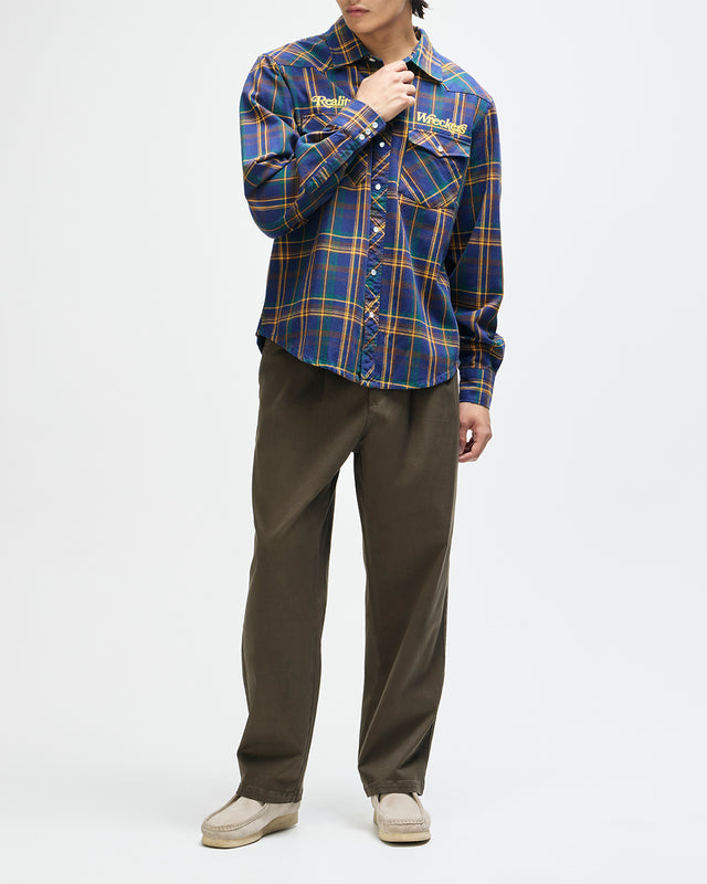 Reality Wreckers Check Shirt - Mechanic Blue Check
