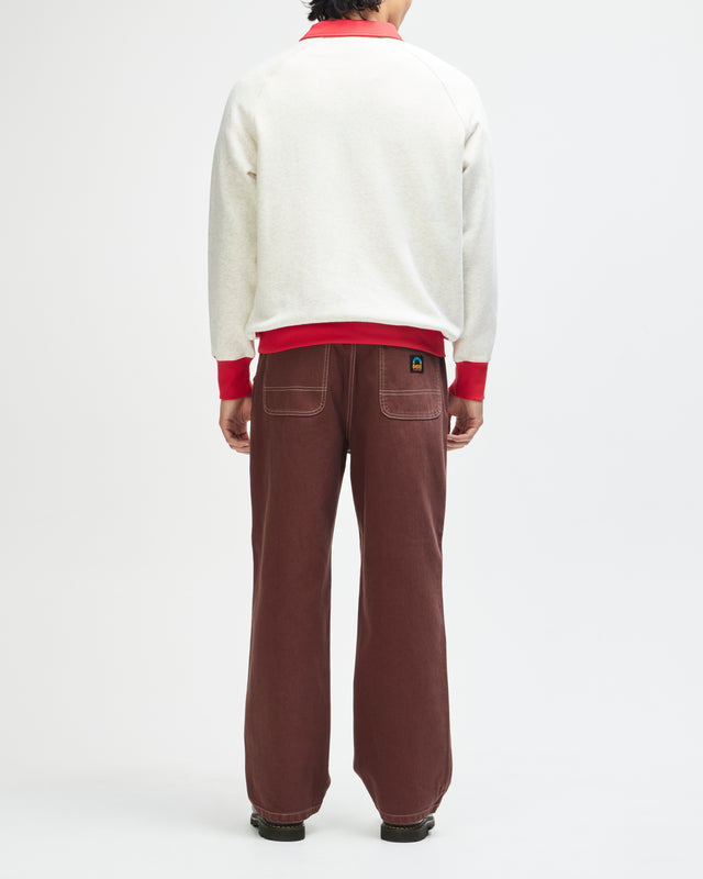 All Others Half Zip Sweat - Light Grey Marle