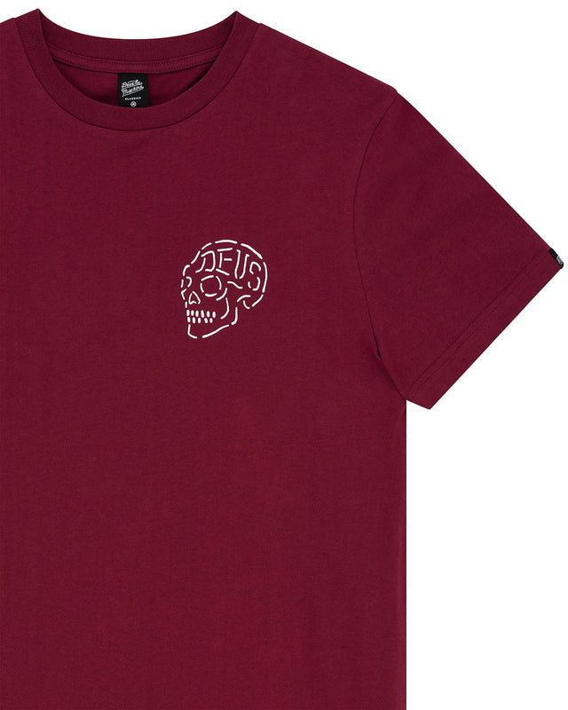 Venice Skull Tee - Burgundy
