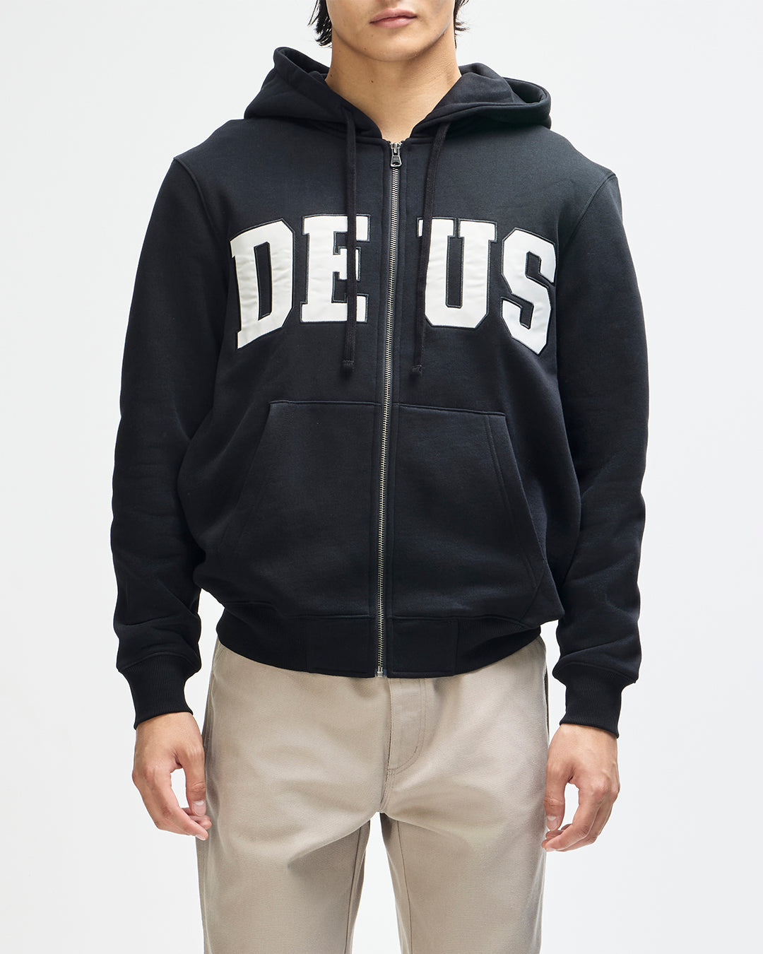Fleece | Deus Ex Machina | Victory Lap Zip Hoodie - Black – Deus