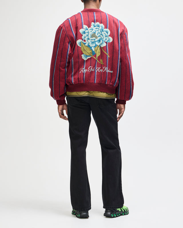 Pendula Reversible Jacket - Willow Green-Blanket Red